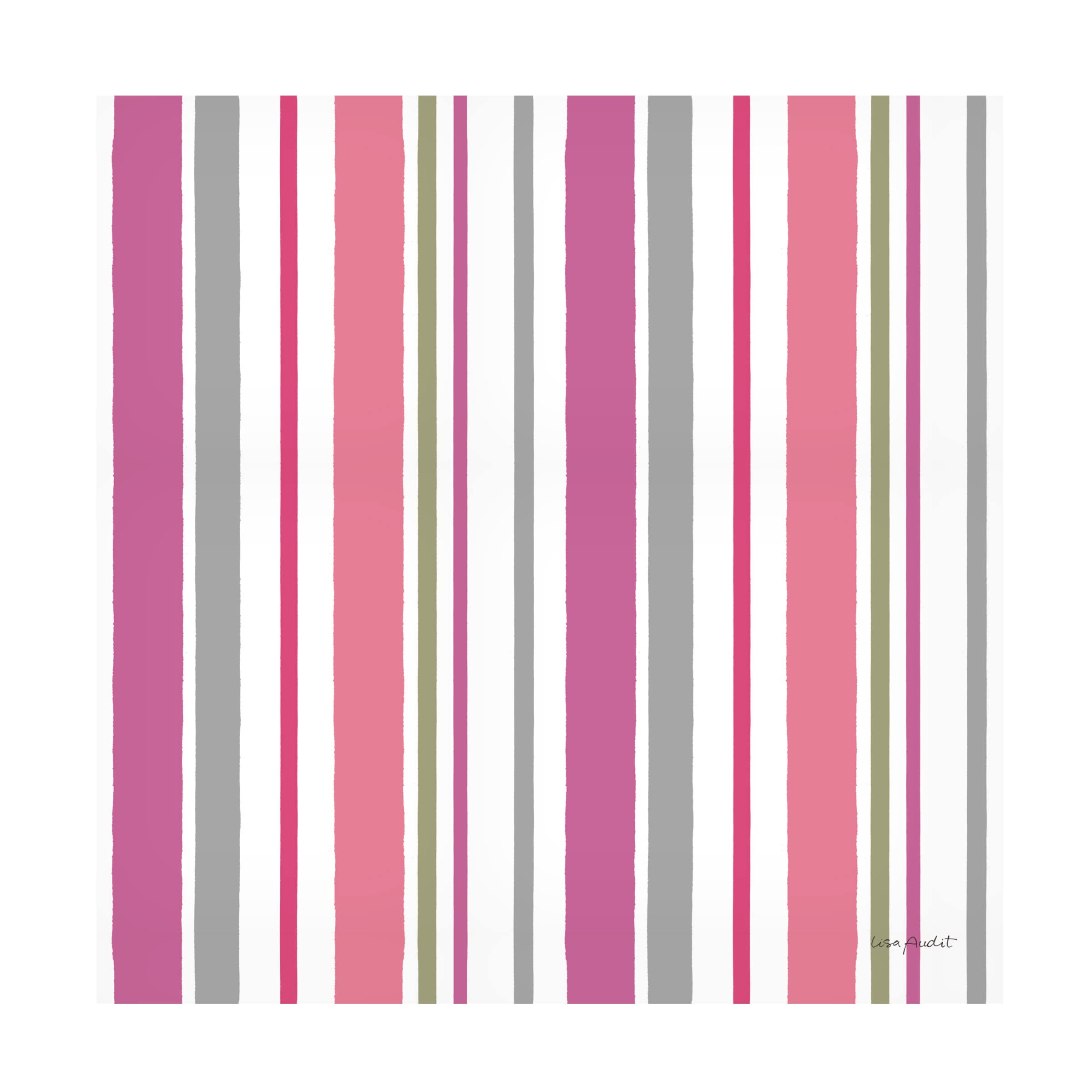 Lisa Audit 'Obviously Pink 30' Floral Canvas Wall Art - Modern Pink Flower Painting for Living Room, Bedroom & Office Decor