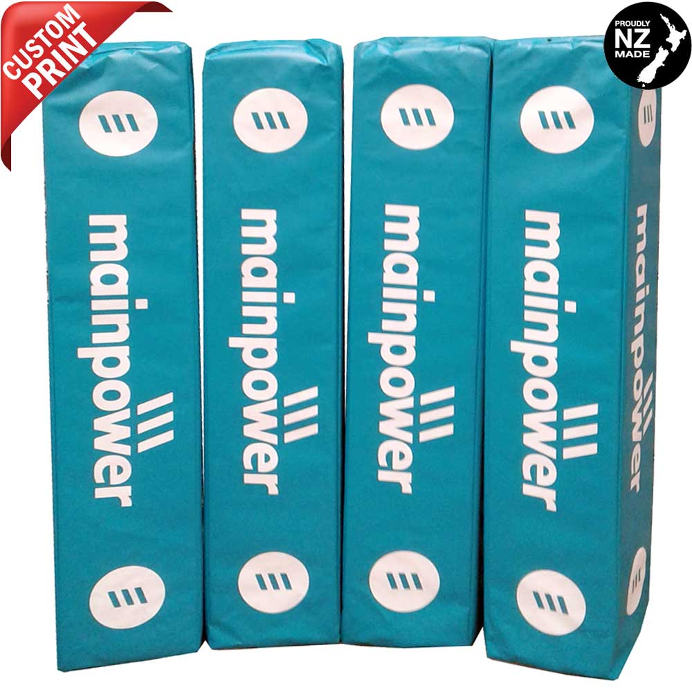 Premium Corporate Branded Rugby Goal Post Pads - High-Quality Safety Padding for Rugby Fields & Training Facilities | Perfect for Schools, Clubs, and Professional Matches