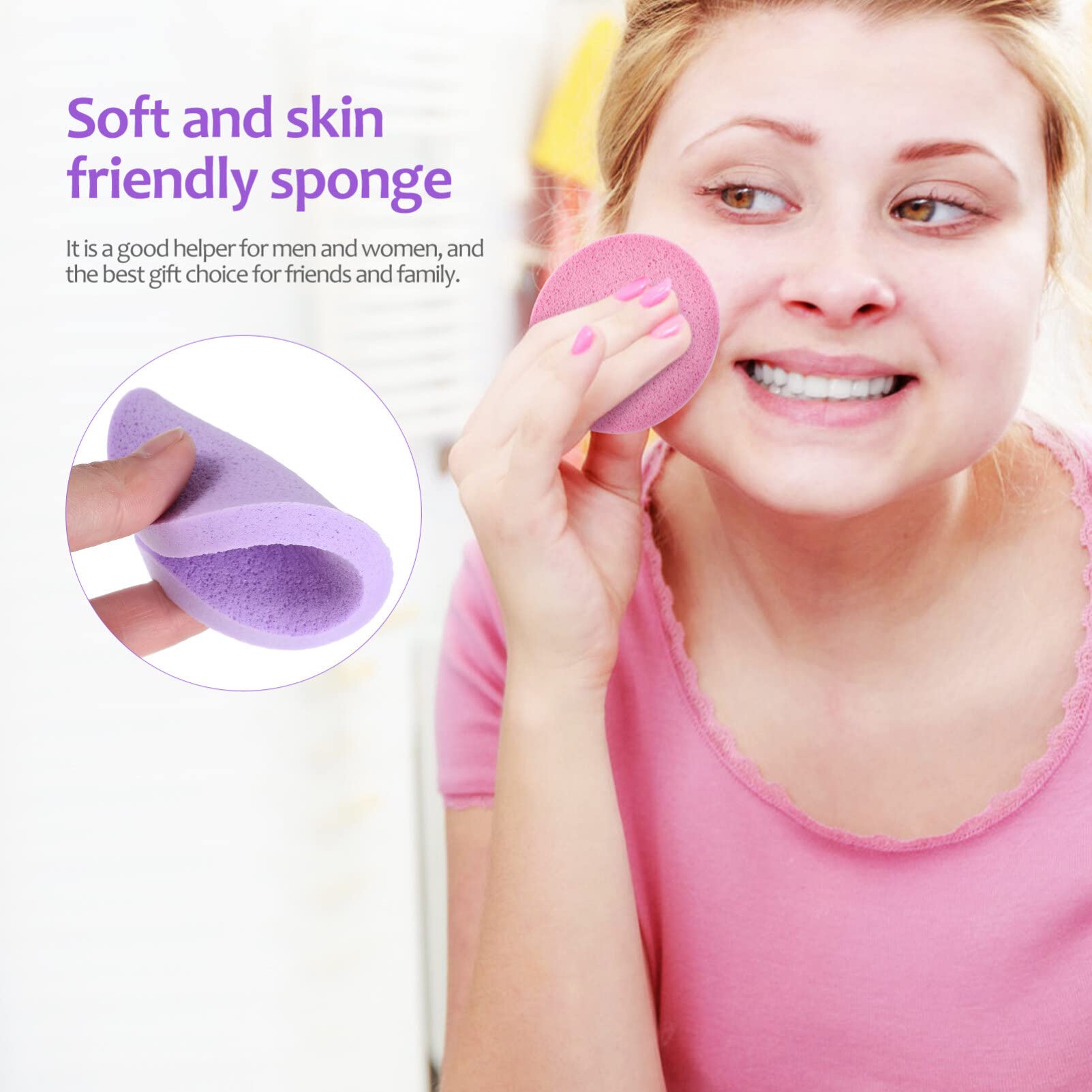 EXCLUZO 120 Pcs Compressed Makeup Sponges - Soft & Reusable Cosmetic Blender for Foundation, Concealer & Skincare | Facial Cleaning & Exfoliating Sponges for Women | Perfect for Travel, Daily Makeup, Spa Days & Professional Makeup Application | Ideal for Home Use, Salon Treatments & Makeup Artists Kit | Great for Airbrush Makeup, Contouring & Beauty Routine