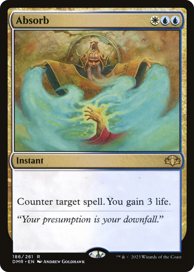 Absorb - Dominaria Remastered MTG Card | Counterspell with Lifegain | Perfect for Commander and Modern Magic: The Gathering Decks