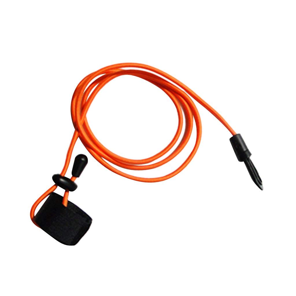 43-Inch 4mm Heavy Duty Bungee Cord with Snap Hooks - Adjustable Kayak Canoe Paddle Leash, Fishing Rod Holder, Gear Tie Down (110cm, Orange) - Perfect for Water Sports, Boat Accessories & Outdoor Equipment Security