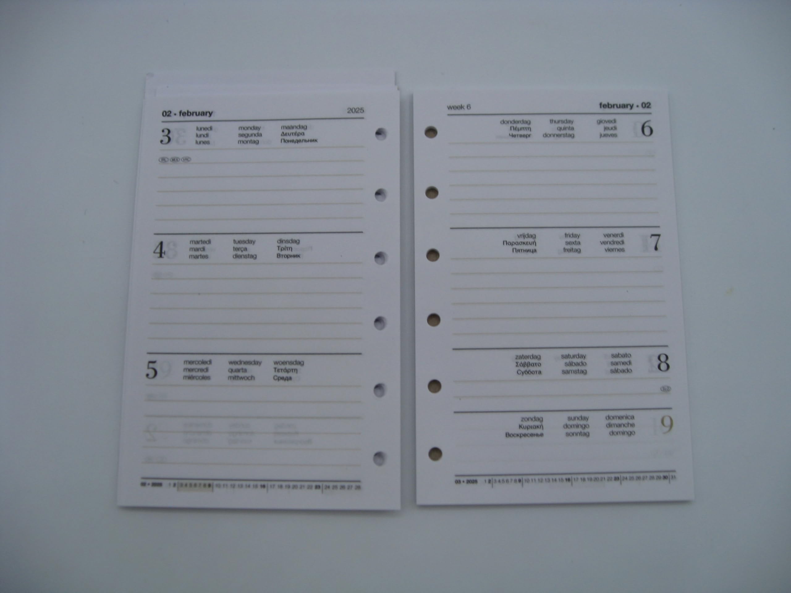 Nazareno Gabrielli 2025 Weekly Planner & Organizer Set - 7.8 x 12.3 cm Refill Pages - Perfect for Office, School & Personal Time Management