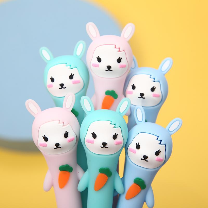 Cute Bunny with Carrot Gel Pen - Smooth Black Ink Writing Pen for Journaling, Note Taking & School Supplies - Perfect Gift for Students & Stationery Lovers