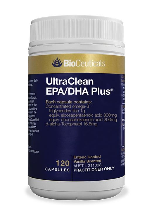 BioCeuticals UltraClean EPA/DHA Plus - Premium Omega-3 Fish Oil Supplement for Heart & Brain Health - Supports Cardiovascular Function & Cognitive Performance - Perfect for Daily Wellness Routine & Active Lifestyle