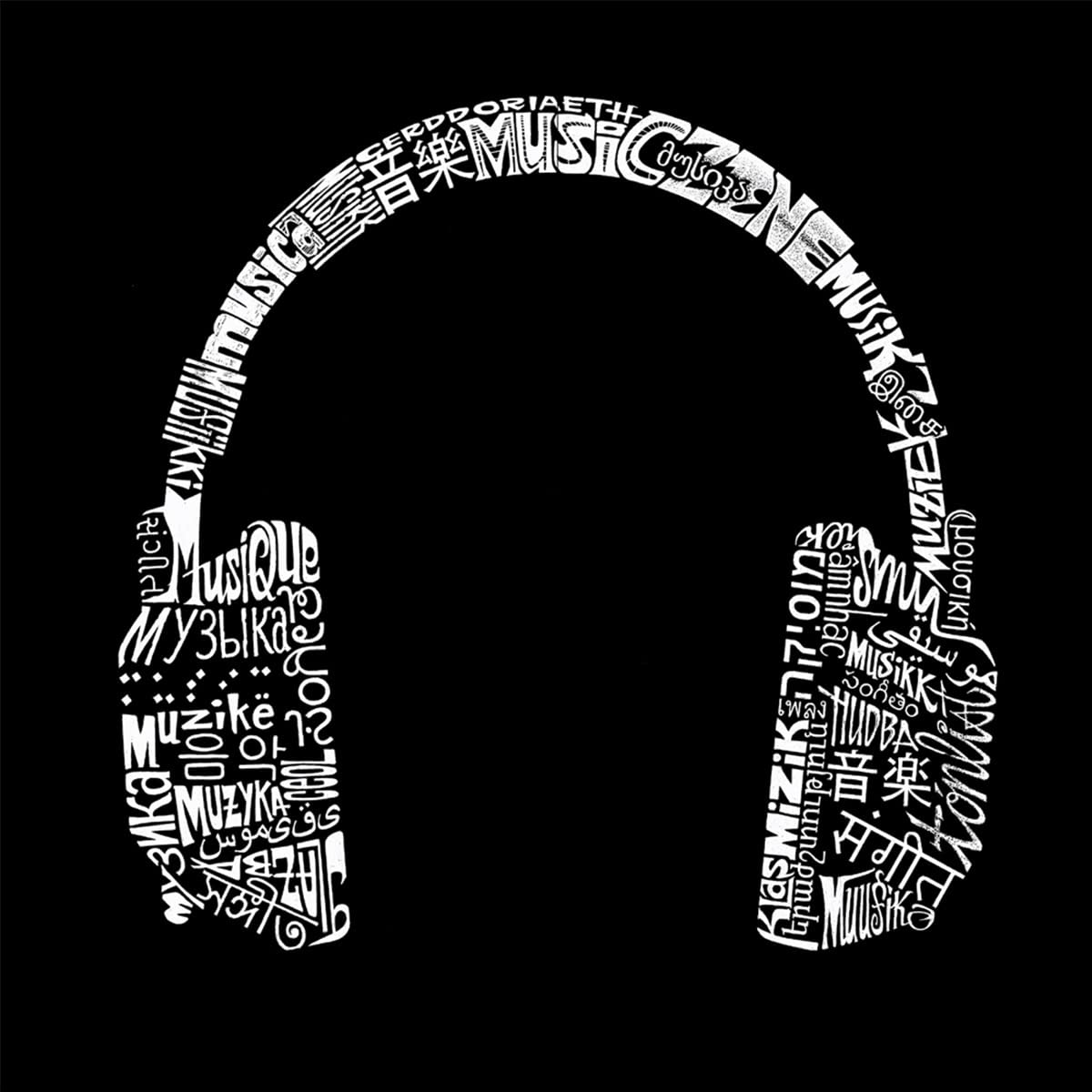 Abstract Canvas Art Music Headphones Wall Decor 16x16 Inches - Perfect for Bedroom, Living Room & Office Decor