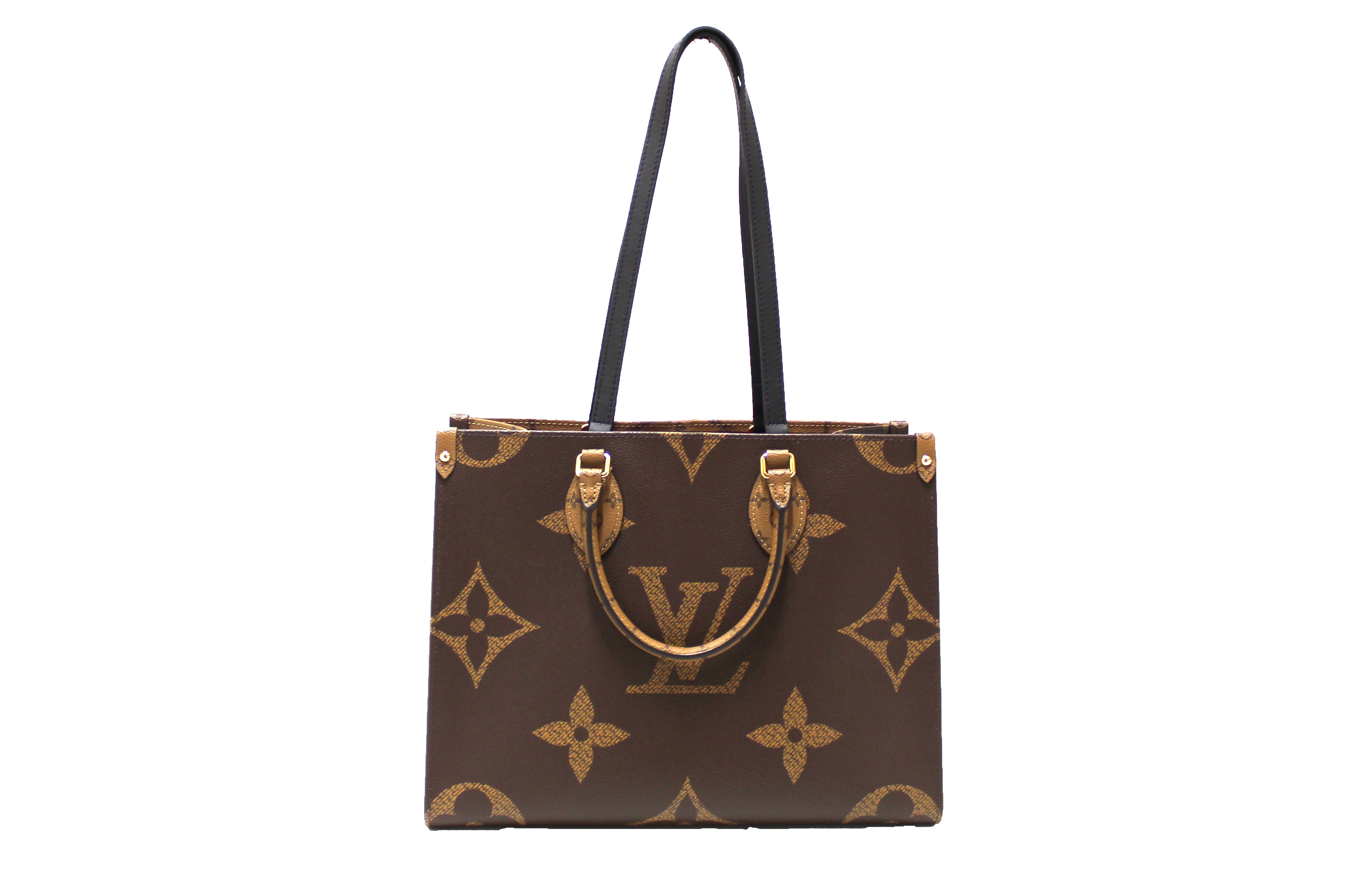 Authentic Louis Vuitton Giant Monogram Canvas OnTheGo MM Tote Bag - Luxury Designer Handbag for Women, Perfect for Work, Travel & Everyday Use