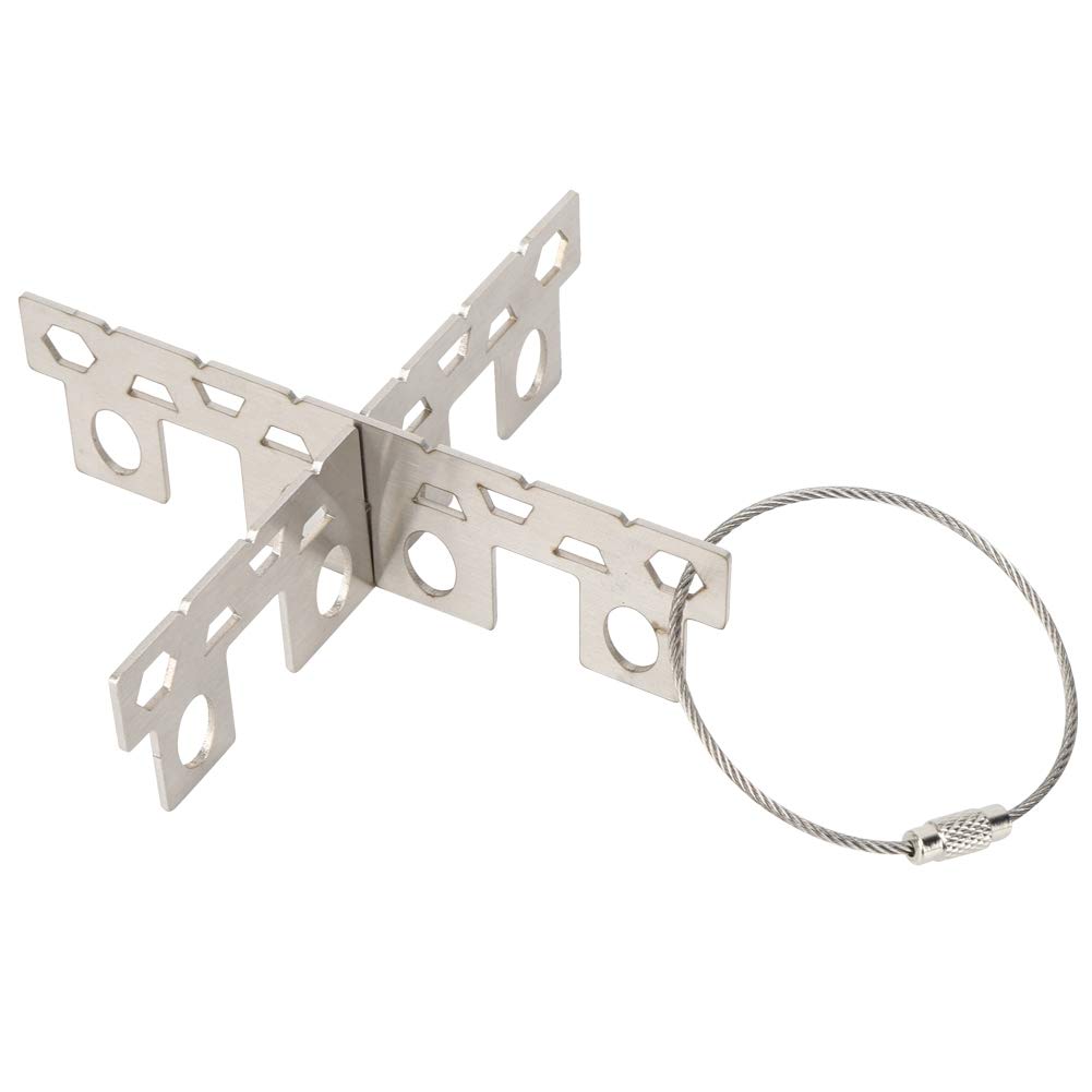 Portable Outdoor Picnic Alcohol Stove Cross Stand - Stainless Steel Liquid & Solid Fuel Rack Bracket Holder for Camping, Hiking & Backpacking - Compact Support for Alcohol Stoves & Burners