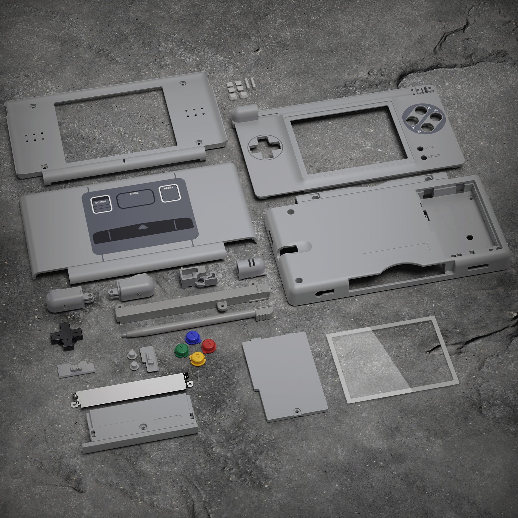 eXtremeRate SFC SNES Classic EU Style Replacement Shell for Nintendo DS Lite - Full Housing Case Cover with Buttons & Screen Lens | Custom Handheld Console Accessory | Perfect for Gaming Enthusiasts & Retro Console Modders (Console NOT Included - DSLY006)