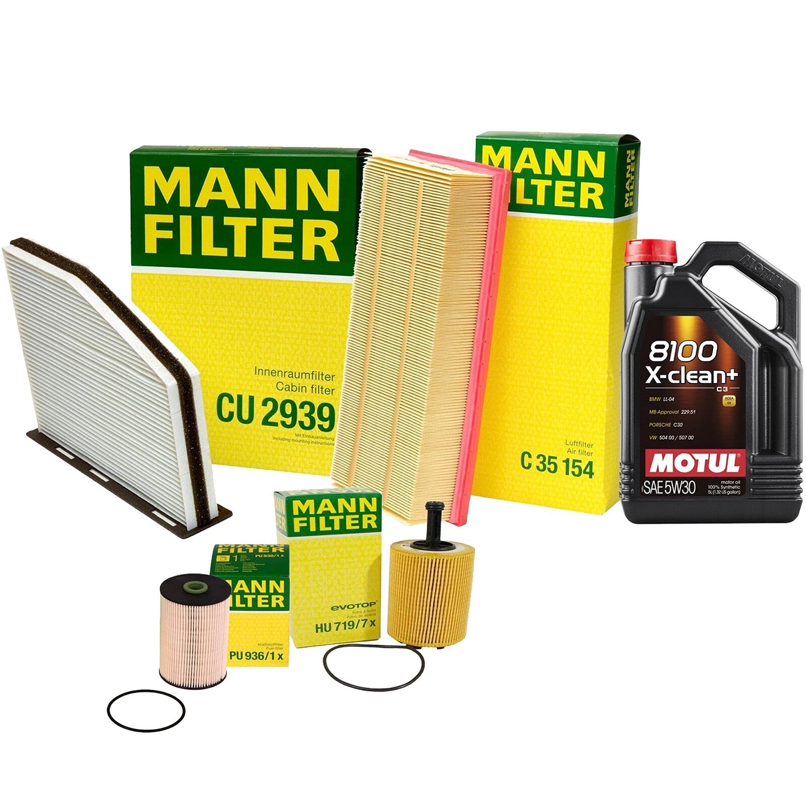 Premium 5L 8100 X-CLEAN 5W30 Oil Filter Service Kit - Mechanics Recommended for VW Jetta 2.0 TDI CJAA Engine | Perfect for Routine Maintenance & Performance Upgrades