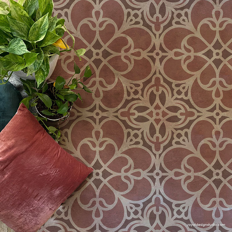 Estevan Tile Stencil - Reusable DIY Wall & Floor Stencils for Painting, Home Decor, Bathroom & Kitchen Renovation - Perfect for DIY Projects, Wall Art, and Custom Tile Designs