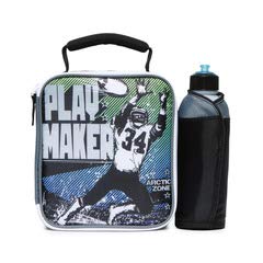 Arctic Zone Football 'Play Maker' Insulated Lunch Box & Bottle - BPA Free, Leak Proof & Durable for School, Work & Outdoor Activities