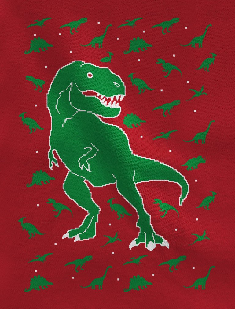 TeeStars Holiday Dinosaur Chaos Ugly Christmas Sweatshirt for Women - Festive Winter Party Outfit & Cozy Seasonal Gift