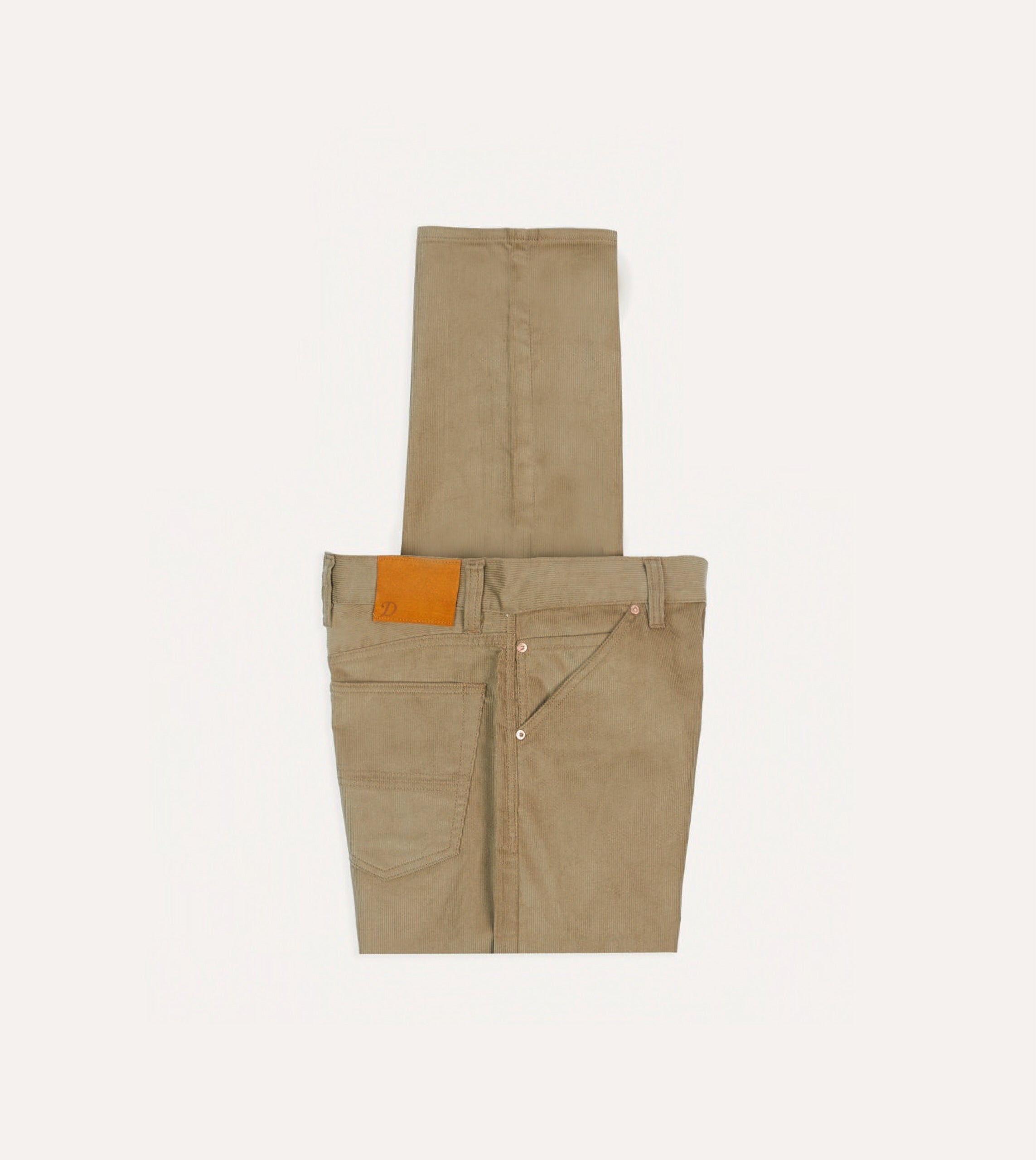 Premium Japanese Selvedge Needlecord Five Pocket Trousers - Vintage Style Tobacco Brown Denim Pants for Men | Perfect for Casual Wear, Street Fashion & Retro Outfits