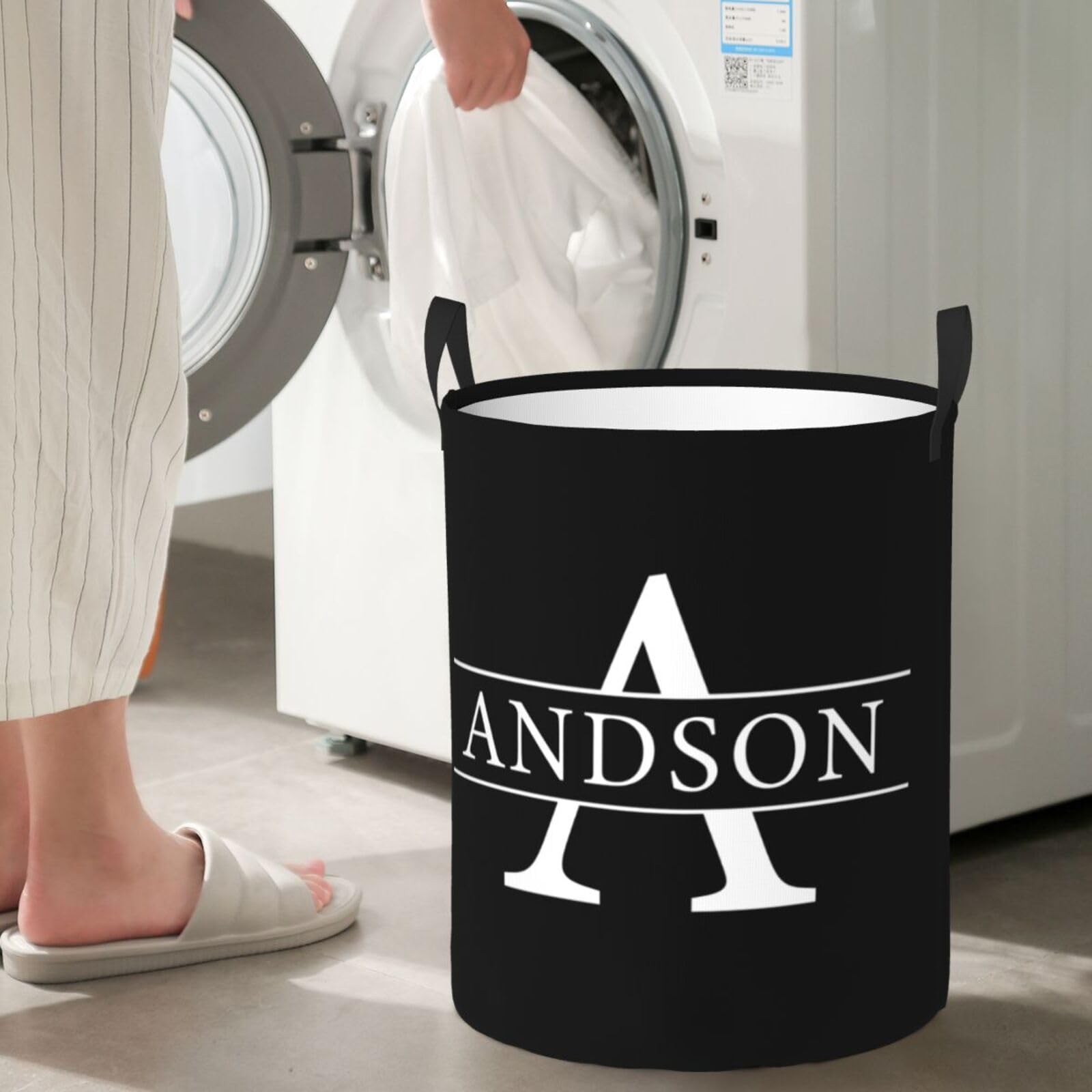 Personalized Laundry Hamper with Name - Custom Laundry Basket for Kids & Adults - Washable Storage Bin with Handle for Bathroom, Bedroom, Living Room - Perfect for Organizing Clothes, Toys & Home Essentials