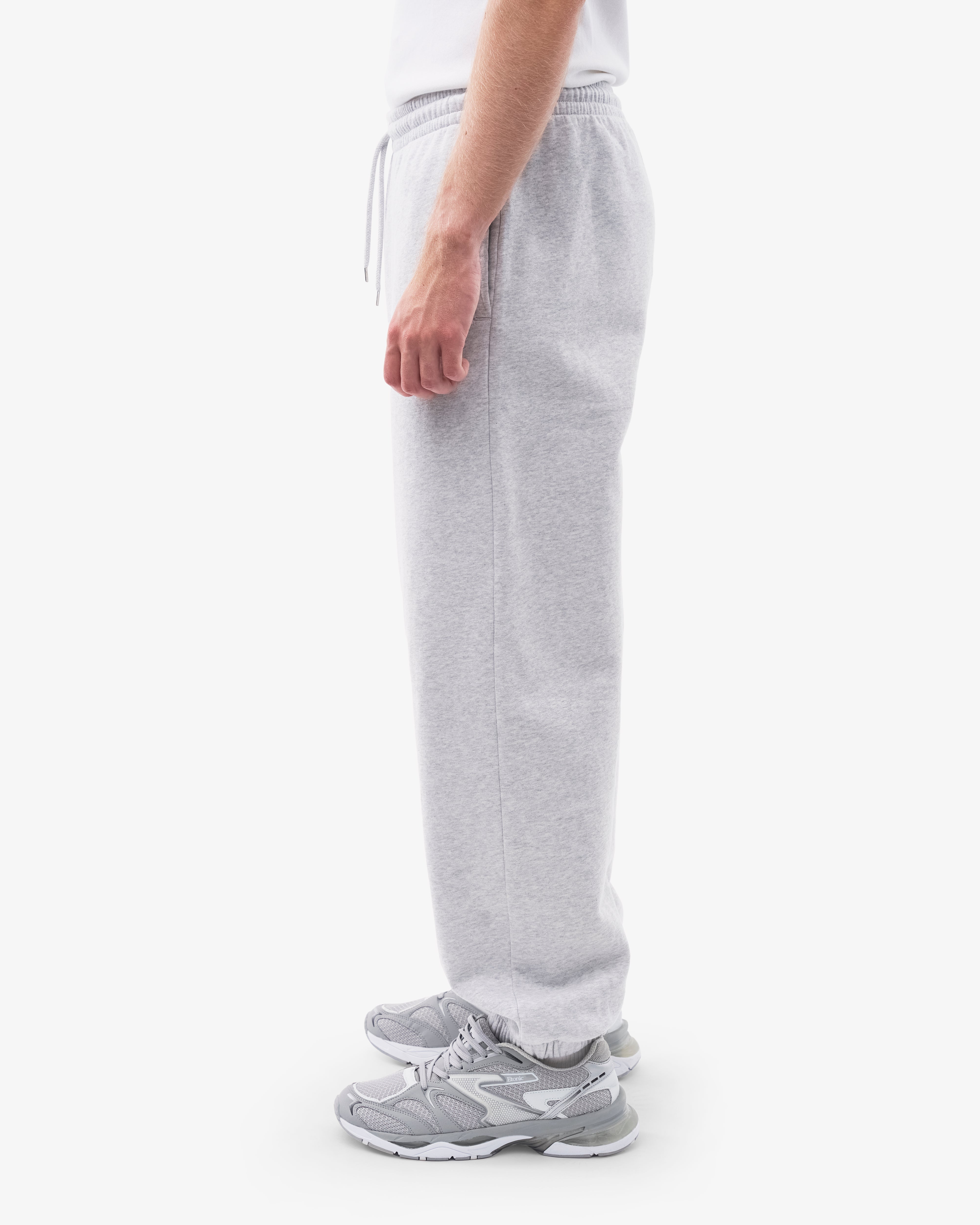 Organic Relaxed Sweatpants for Women - Soft Cotton Lounge Pants with Elastic Waistband - Snow Melange Color - Perfect for Yoga, Home Wear & Casual Outfits