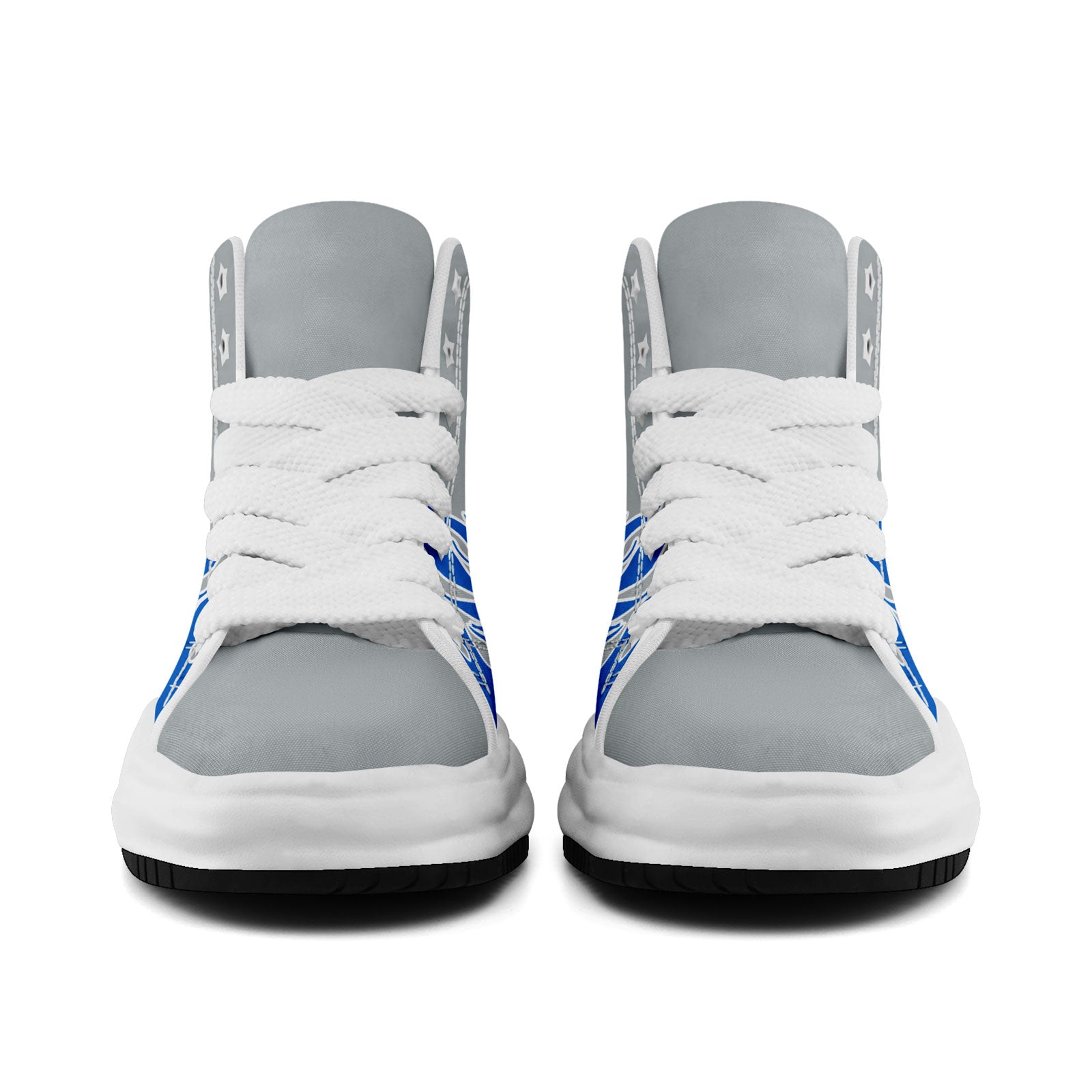 Custom Gray Blue Detroit Firesoul Shoes - Personalized Sneakers for Men & Women | Comfortable Walking & Casual Wear | Size 11 (FN039 D020272) | Perfect for Street Style & Urban Fashion