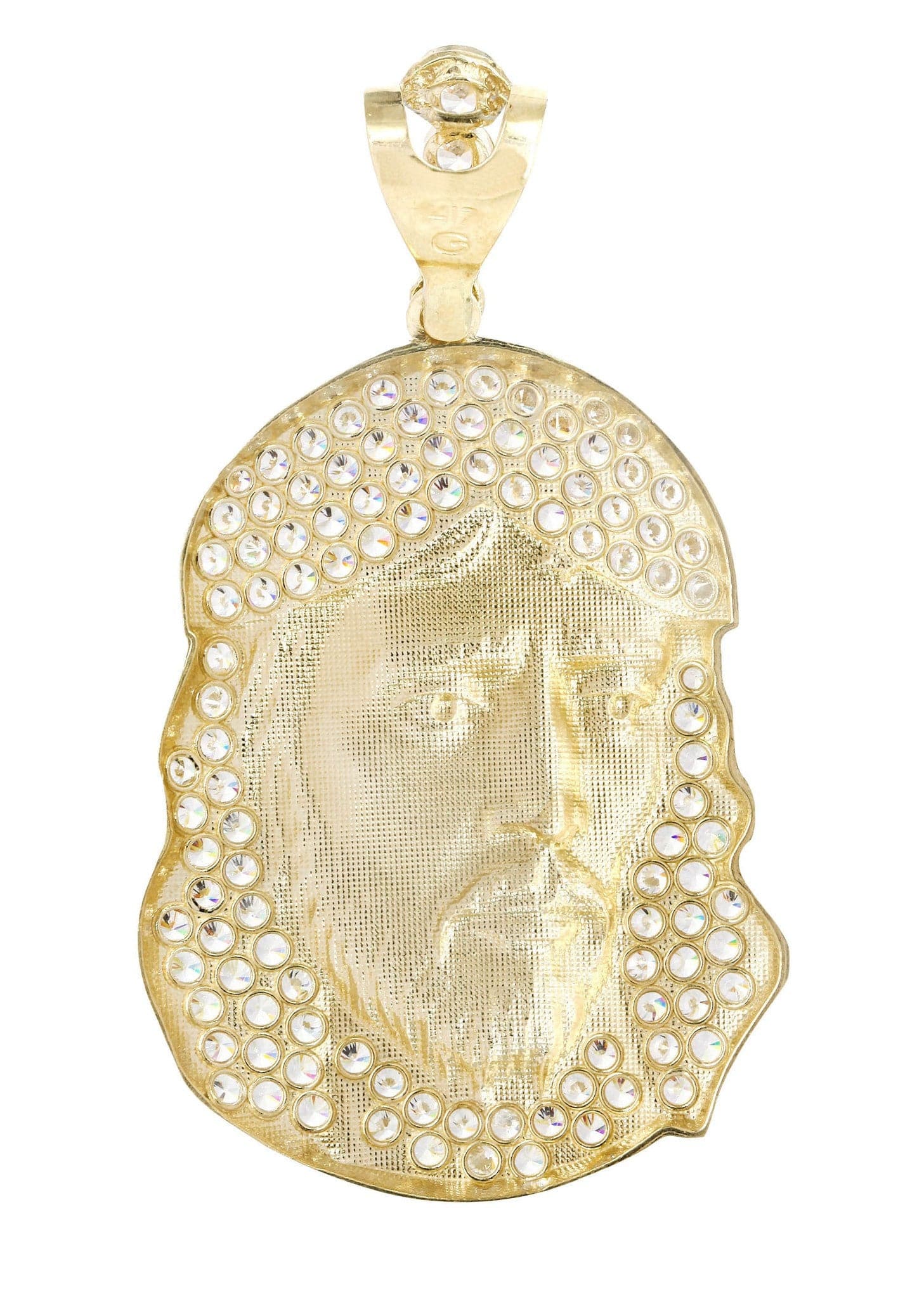 10K Gold Jesus Piece Pendant Necklace - 17.1 Grams Solid Gold Religious Jewelry for Men & Women - Perfect for Church, Gifts & Everyday Wear