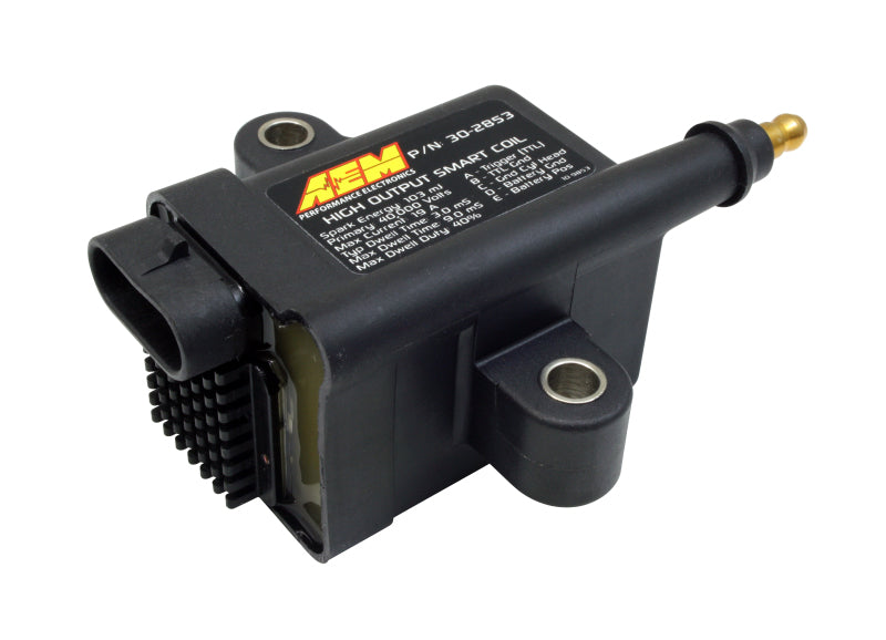 AEM Universal High Output Inductive Smart Coil - Performance Ignition Coil for Cars, Trucks & SUVs - Enhances Engine Power & Fuel Efficiency - Perfect for Racing, Off-Road & Daily Driving