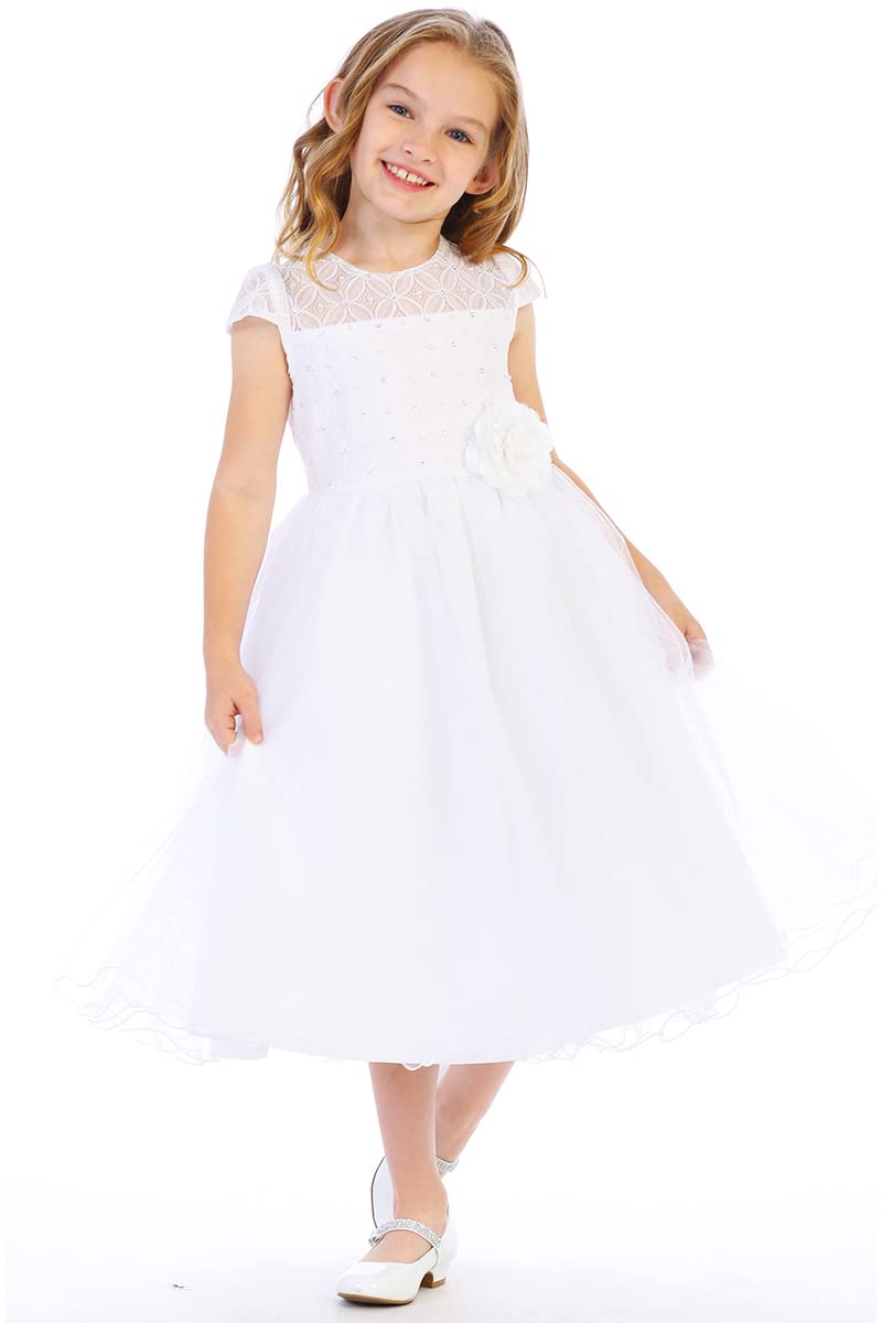 Pink Princess First Communion Dresses for Girls 7-16 | 1st Holy White Dress Plus Size | Perfect for Church Ceremonies & Special Occasions