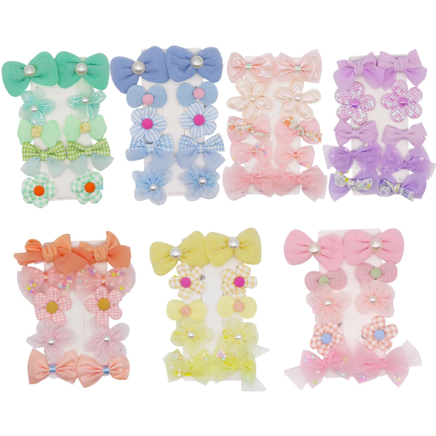 40 Pcs Cute Baby Hair Clips for Girls - Floral Barrettes & Bows Hair Accessories for Toddlers (Random Colors) - Perfect for Daily Wear, Parties & Photo Shoots