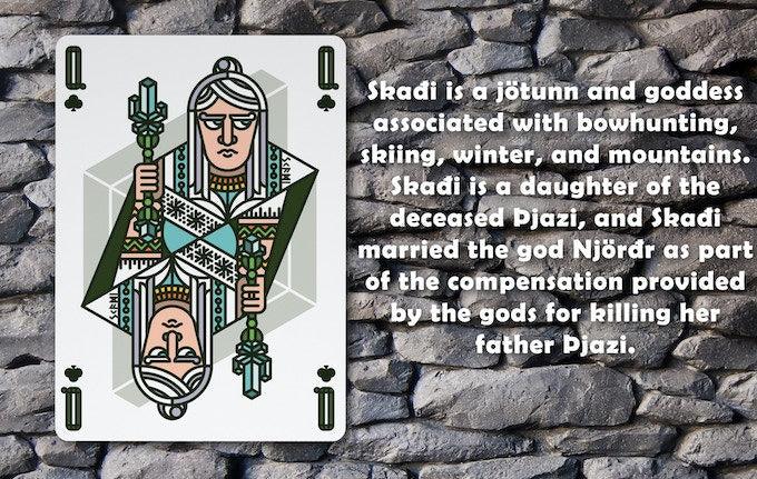 Premium Walhalla Playing Cards - Norse Mythology Odin Themed Deck for Poker, Magic Tricks & Collectors | Perfect for Game Nights, Gifts & Viking Enthusiasts