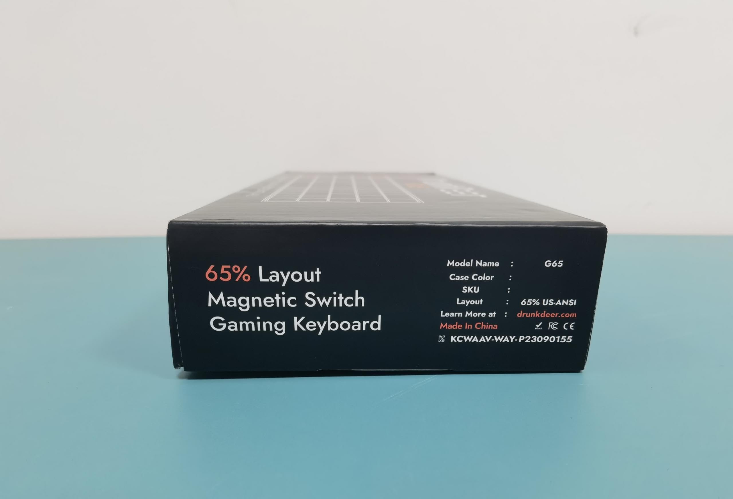 DrunkDeer G65 Rapid Trigger Magnetic Switch Mechanical Gaming Keyboard - TKL 65% Compact Size, RGB Backlit, Wired USB (Barebone No Keycaps, White) - Perfect for FPS, MOBA & Typing Enthusiasts