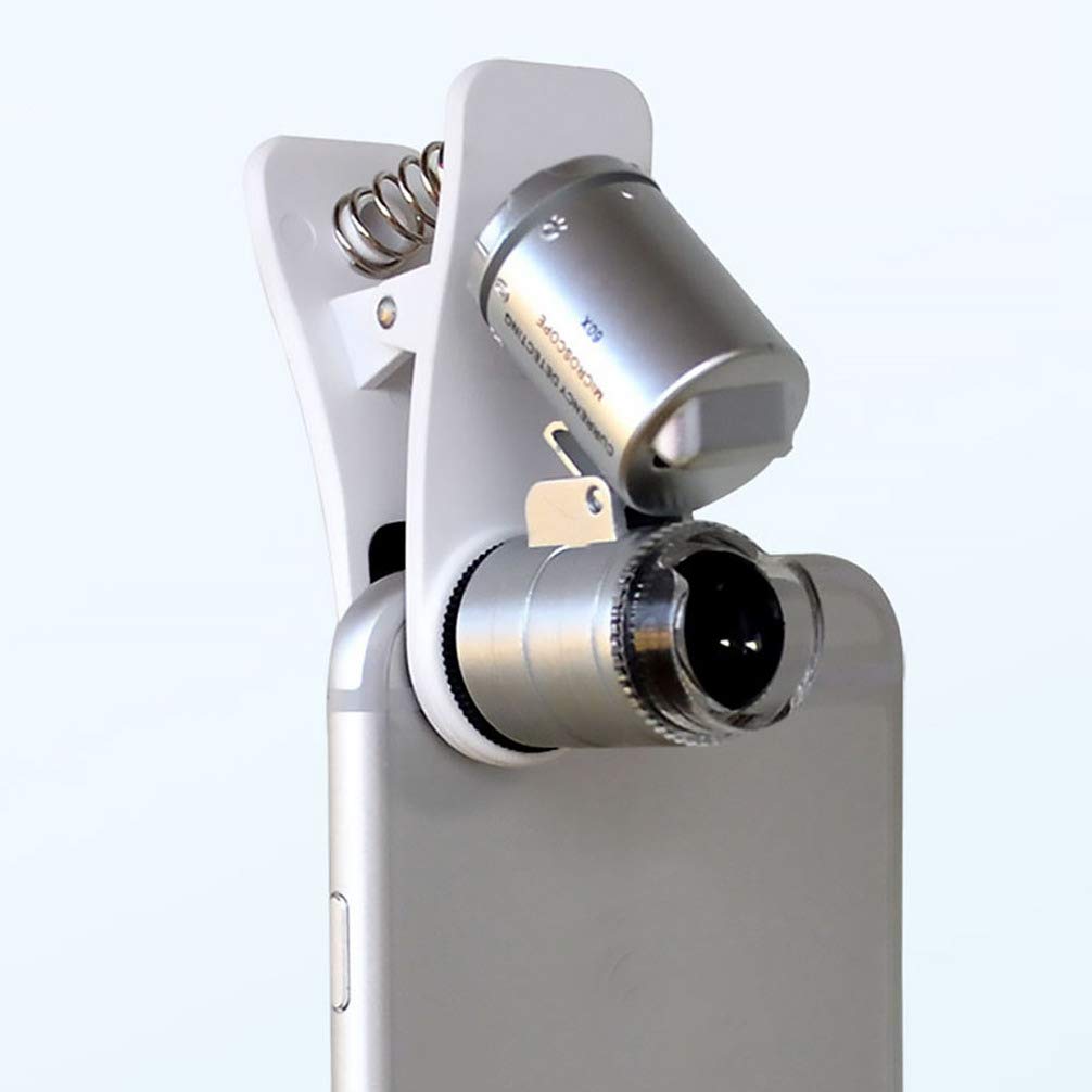 60x LED Currency Microscope with Light - Portable Pocket Magnifier for Coin Collecting, Stamp Inspection & Jewelry Appraisal | Ideal for Hobbyists & Professionals