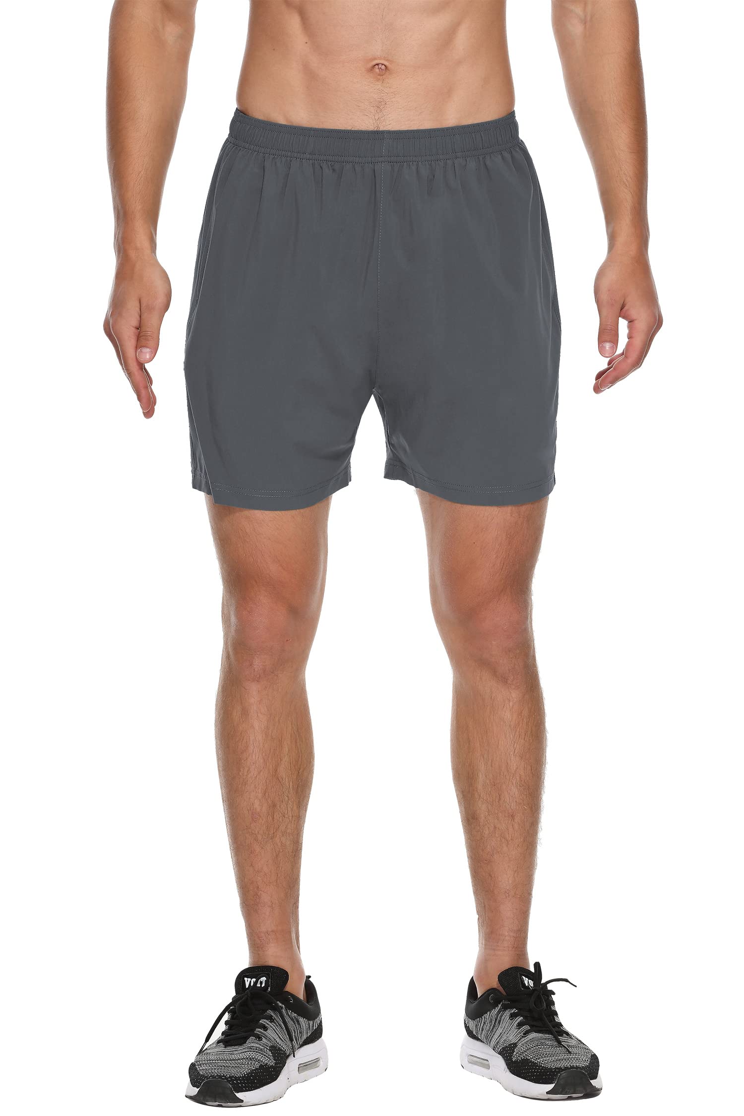 FEDTOSING Men's 5 Inch Running Shorts - Quick Dry Lightweight Athletic Workout Basketball Training Active Shorts with Pockets for Gym, Jogging & Outdoor Sports
