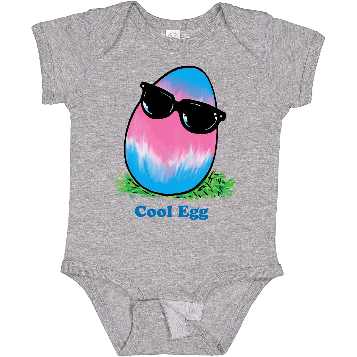 Inktastic Easter Pink and Blue Cool Egg with Sunglasses Baby Bodysuit - Cute Easter Outfit for Infants & Toddlers - Perfect for Easter Photos, Family Gatherings & Spring Celebrations