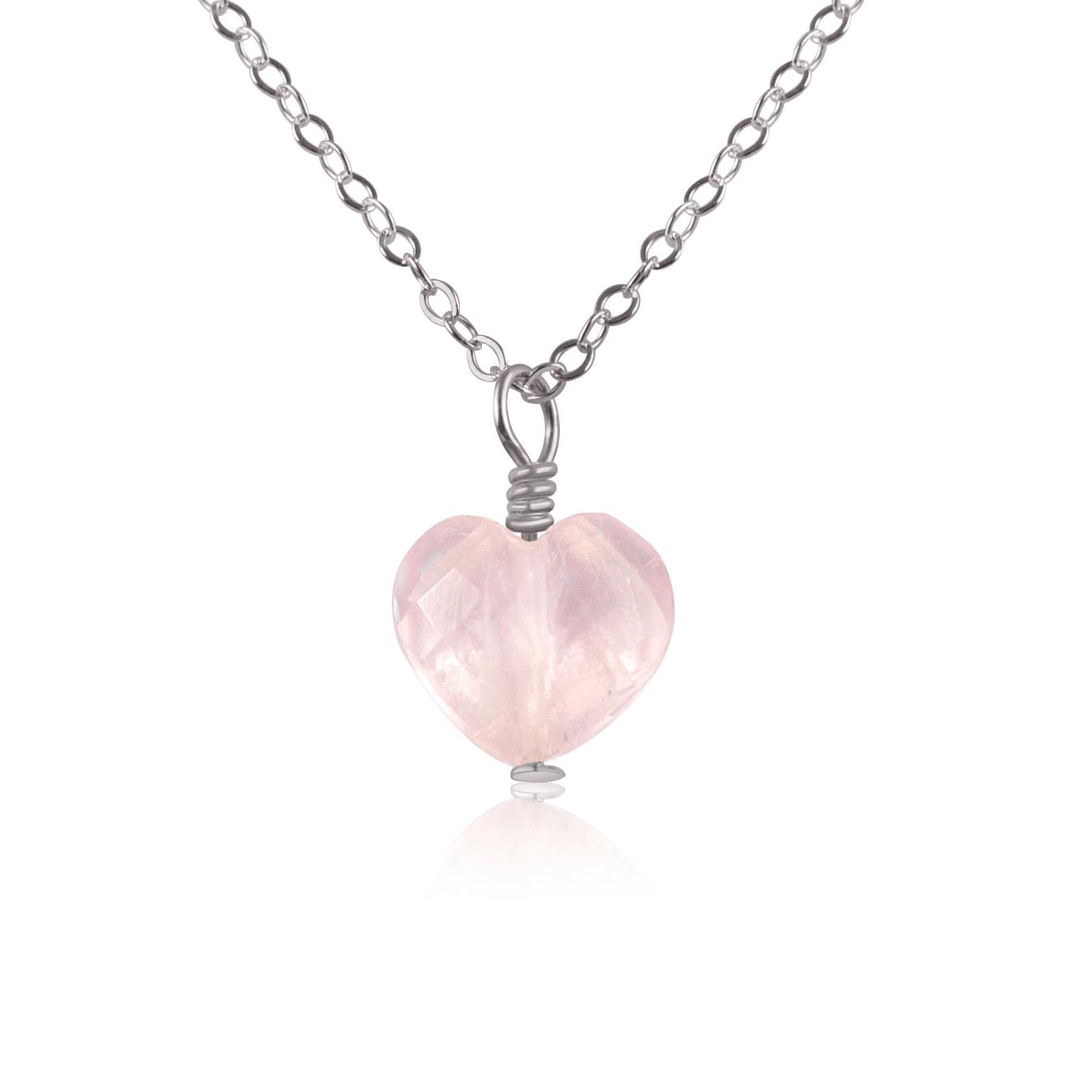 Rose Quartz Crystal Heart Pendant Necklace for Women - Healing Stone Jewelry Gift for Love & Positive Energy - Perfect for Valentine's Day, Anniversary & Spiritual Healing