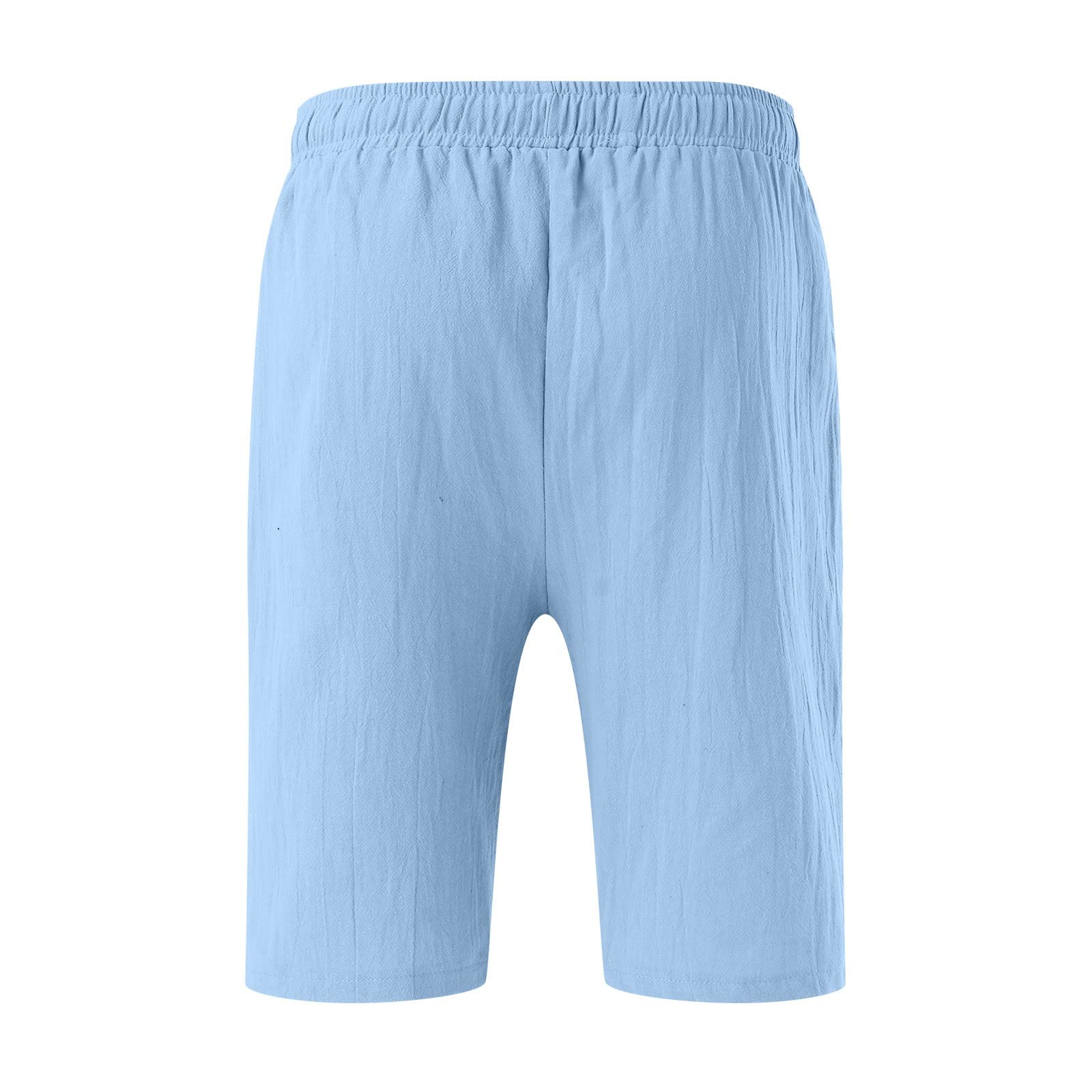 BIFUTON Men's Linen Shorts - Breathable Drawstring Casual Summer Shorts | Beach, Swimming & Board Shorts for Outdoor Activities
