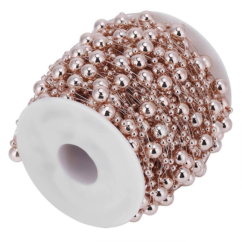 Rose Gold Pearl Bead String for Jewelry Making - DIY Necklace Bracelet Craft Supplies - Perfect for Christmas, Valentine's Day Gifts & Party Decorations