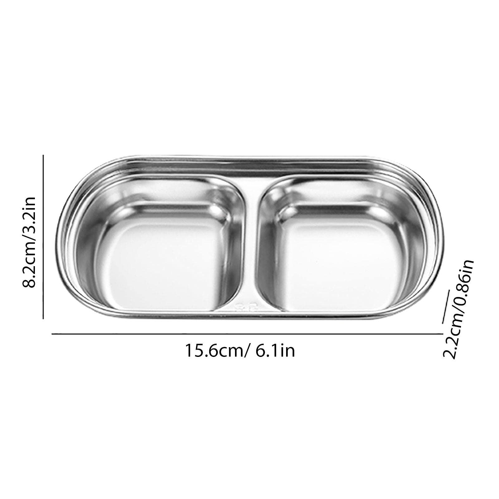 4Pcs Stainless Steel Square Seasoning Dishes - Stackable Sushi Dipping Bowls & Mini Appetizer Plates for Asian Cuisine, Sushi Restaurants, Home Kitchens & Party Serving