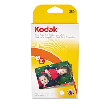 Kodak G50 Premium Glossy Photo Paper Kit - 50 Sheets for High-Quality Prints - Ideal for Home, Office & Professional Photography
