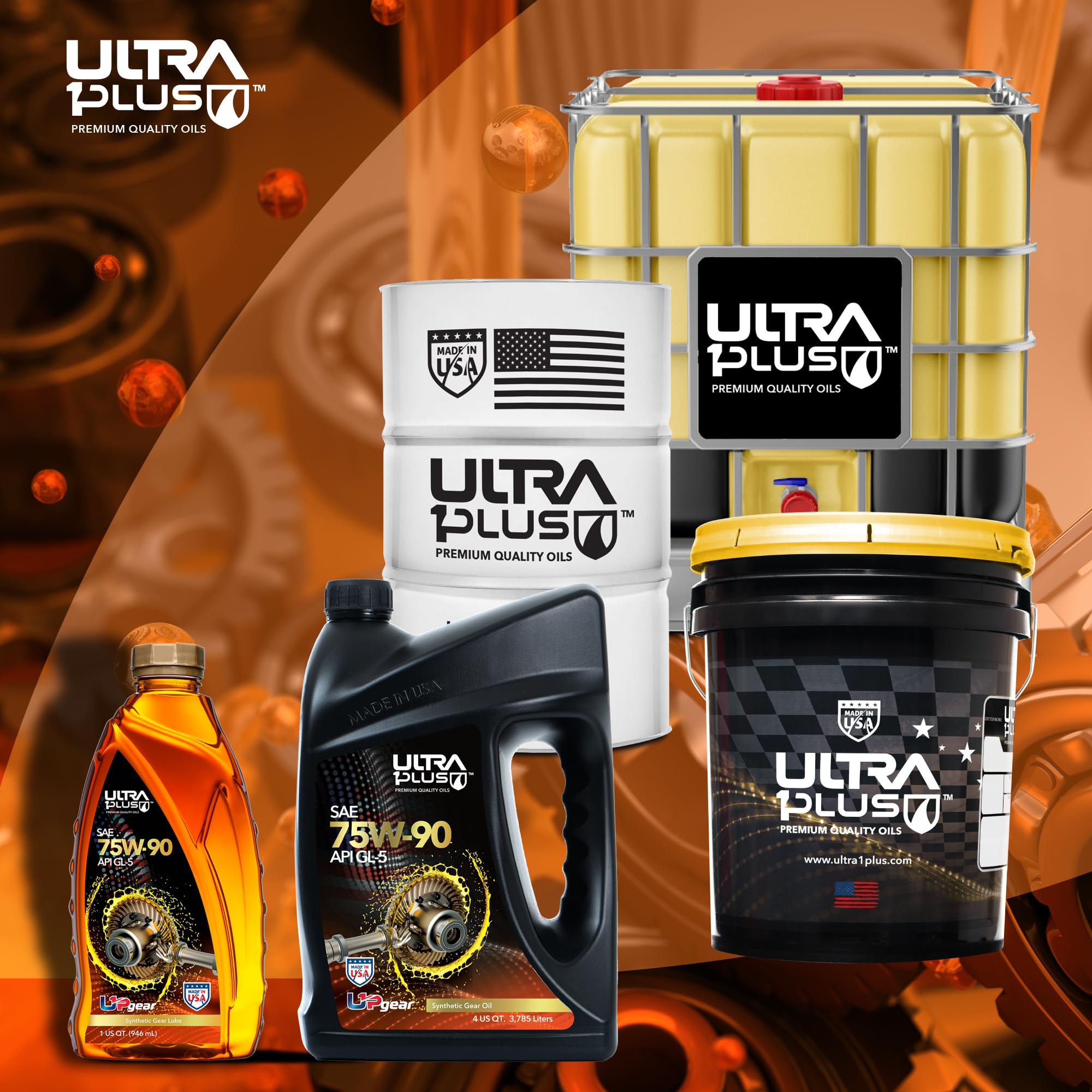 SAE 75W-90 Full Synthetic Gear Oil - API GL-5 Certified - 5 Gallon Pail - High Performance Lubricant for Trucks, SUVs & Heavy-Duty Vehicles - Ideal for Off-Road, Towing & Extreme Conditions