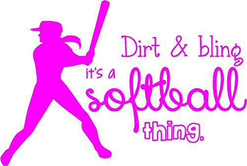 Custom Softball Wall Decal - Vinyl Lettering for Girls Room Decor, Sports Quote Art (20