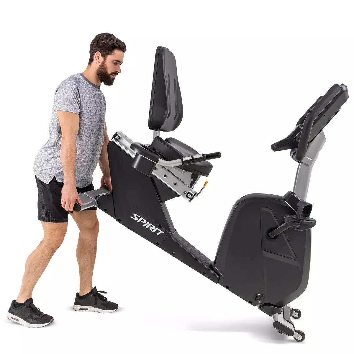 Spirit Fitness CR800 ENT Commercial Recumbent Exercise Bike - Heavy Duty Indoor Cycling for Home Gym & Rehabilitation