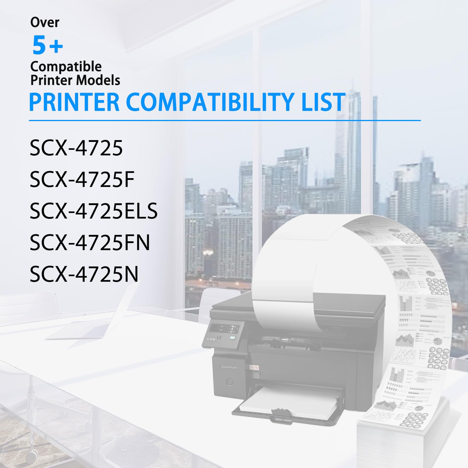 NineLeaf Compatible Toner Cartridge Replacement for Samsung SCX-4725 SCX-D4725A SCX-4725ELS SCX-4725F SCX-4725N SCX-4725FN Laser Printer - 2 Pack Black Toner - High Yield Printing for Office & Home Use