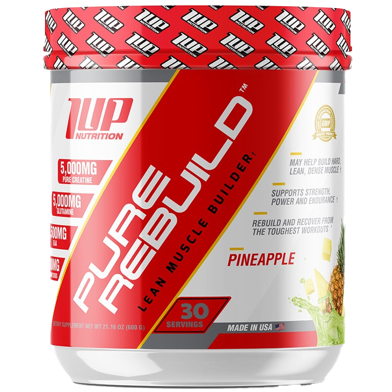 1Up Nutrition Pure Rebuild Post-Workout Recovery Powder - 600g Watermelon Flavor | Muscle Repair & Growth Supplement for Athletes | Ideal for Gym, Fitness & Bodybuilding Recovery