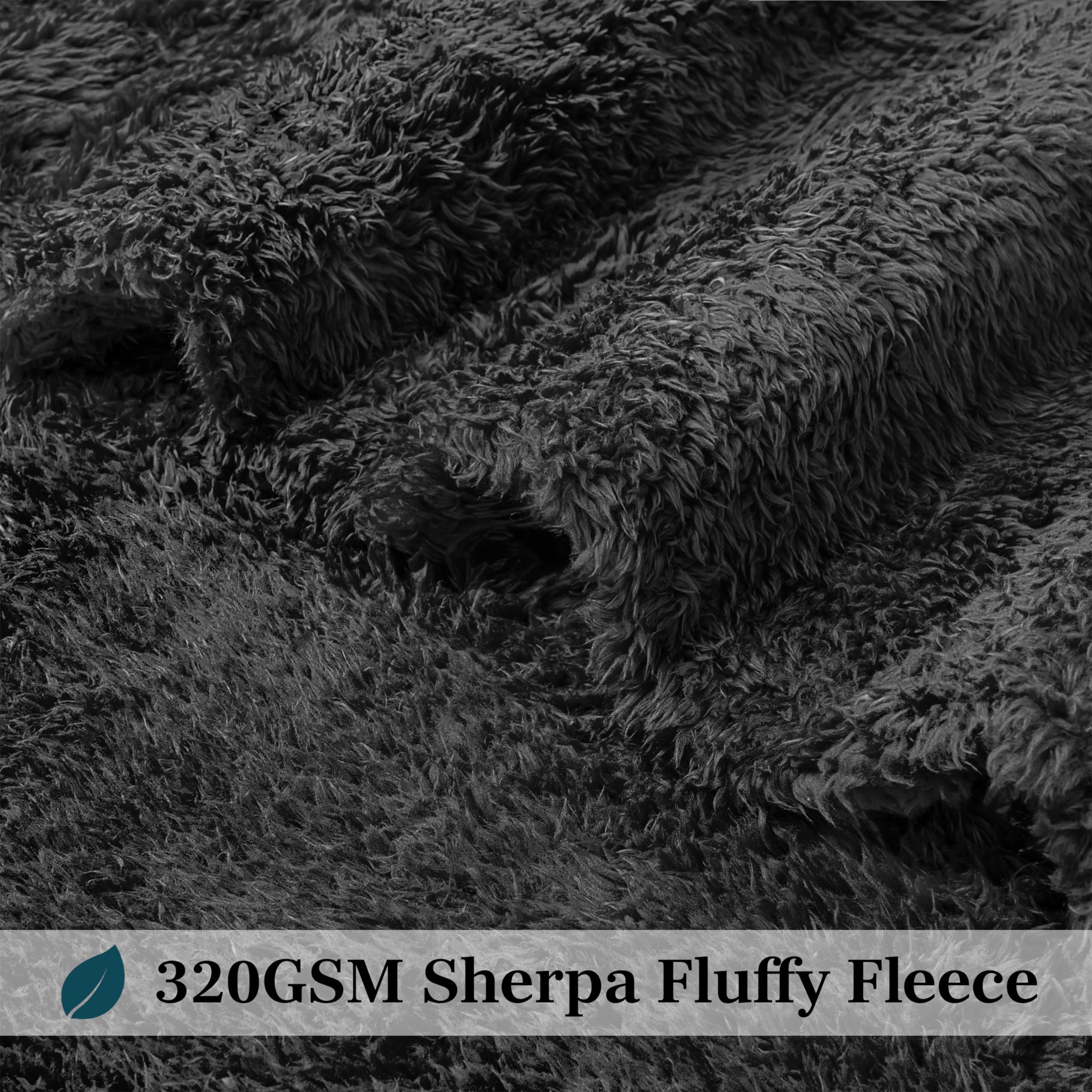Pavilia Sherpa Bed Blanket King Size 90x108 - Ultra Soft Plush Cozy Fluffy Lightweight Microfiber Fuzzy Blanket for All Seasons - Warm & Breathable for Bedroom, Couch, Sofa, Travel & Camping - Black