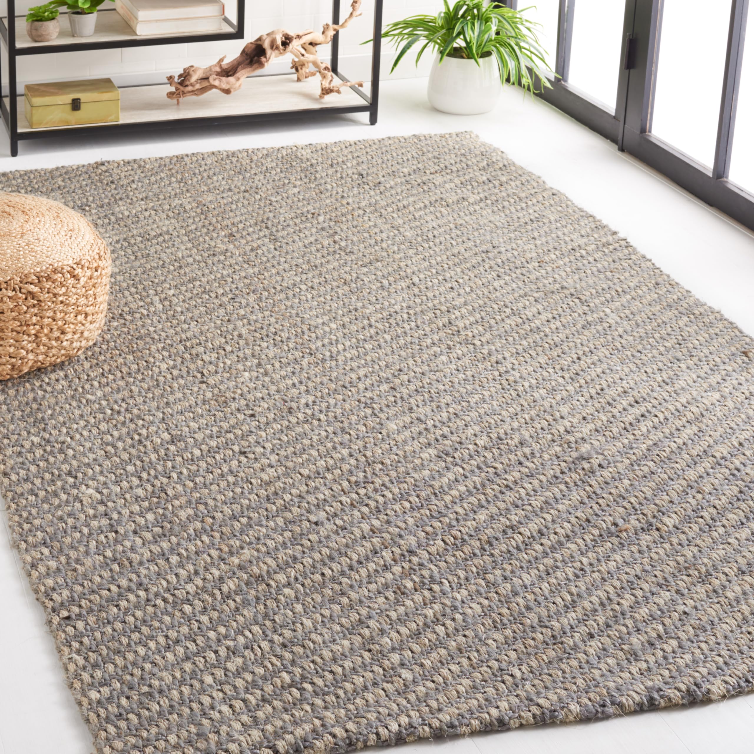 SAFAVIEH Handmade Natural Fiber Area Rug - 6' x 9' Sisal & Jute Rug in Neutral Gray, Eco-Friendly Floor Covering for Living Room, Bedroom & High Traffic Areas | NF470A | Perfect for Boho, Farmhouse & Coastal Home Decor