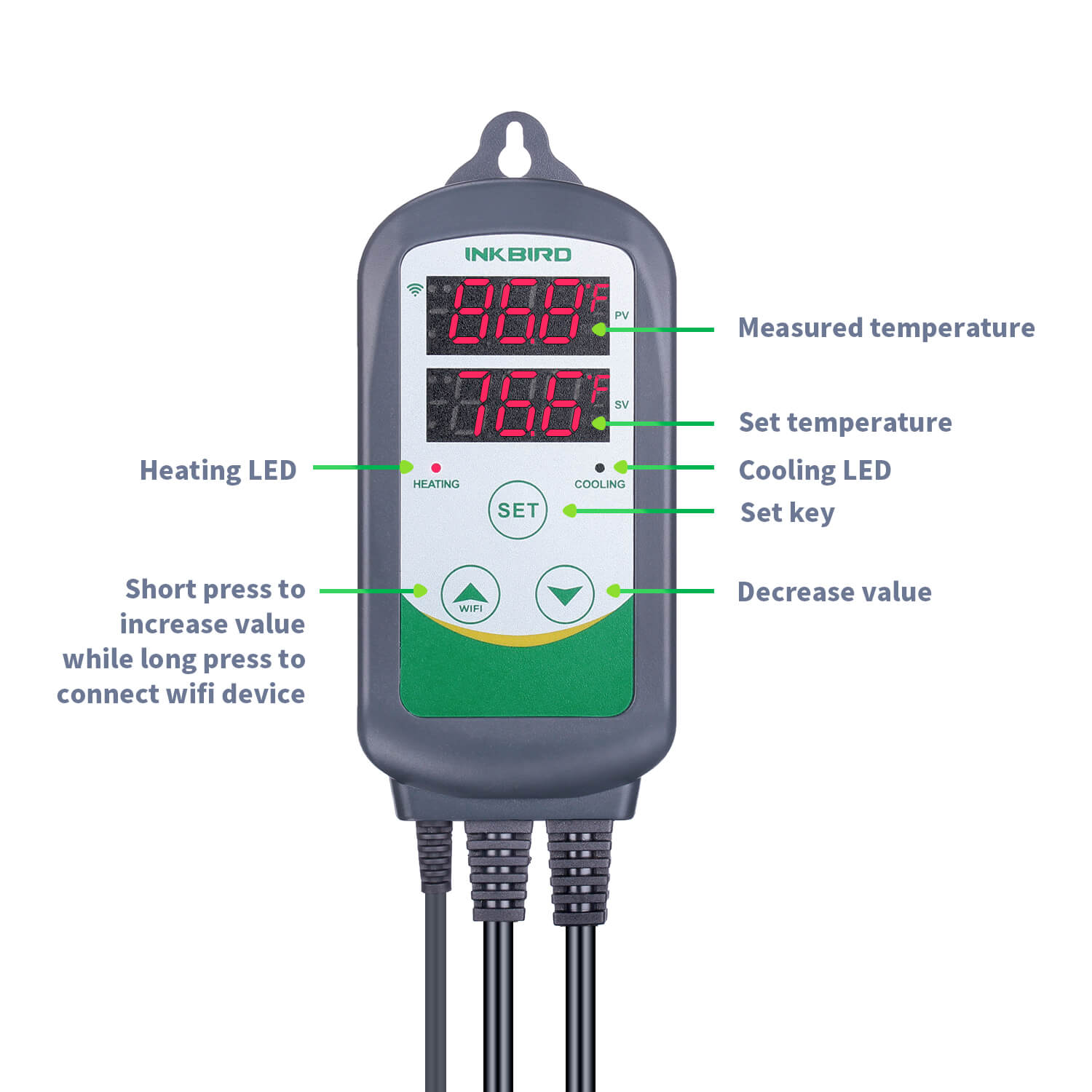 ITC-308 WiFi Temperature Controller - Smart Thermostat for Home, Greenhouse & Aquarium - Remote Monitoring & Control via App