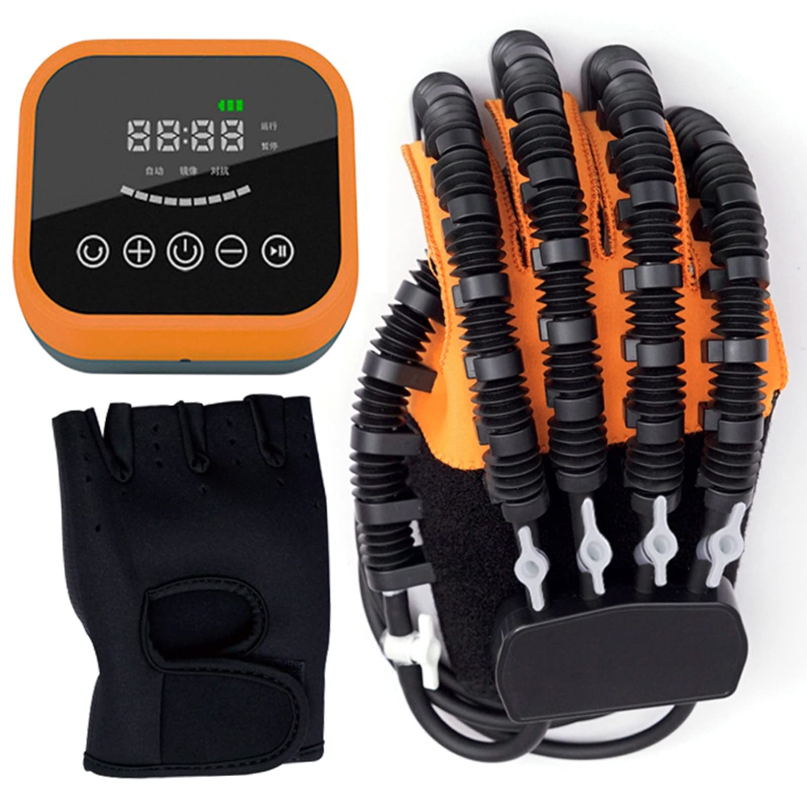 Rehabilitation Robot Gloves for Stroke & Hemiplegia - Finger & Hand Training Device for Patients with Hand Dysfunction (Right Hand, Orange, Size M) | Improve Mobility & Recovery for Daily Activities