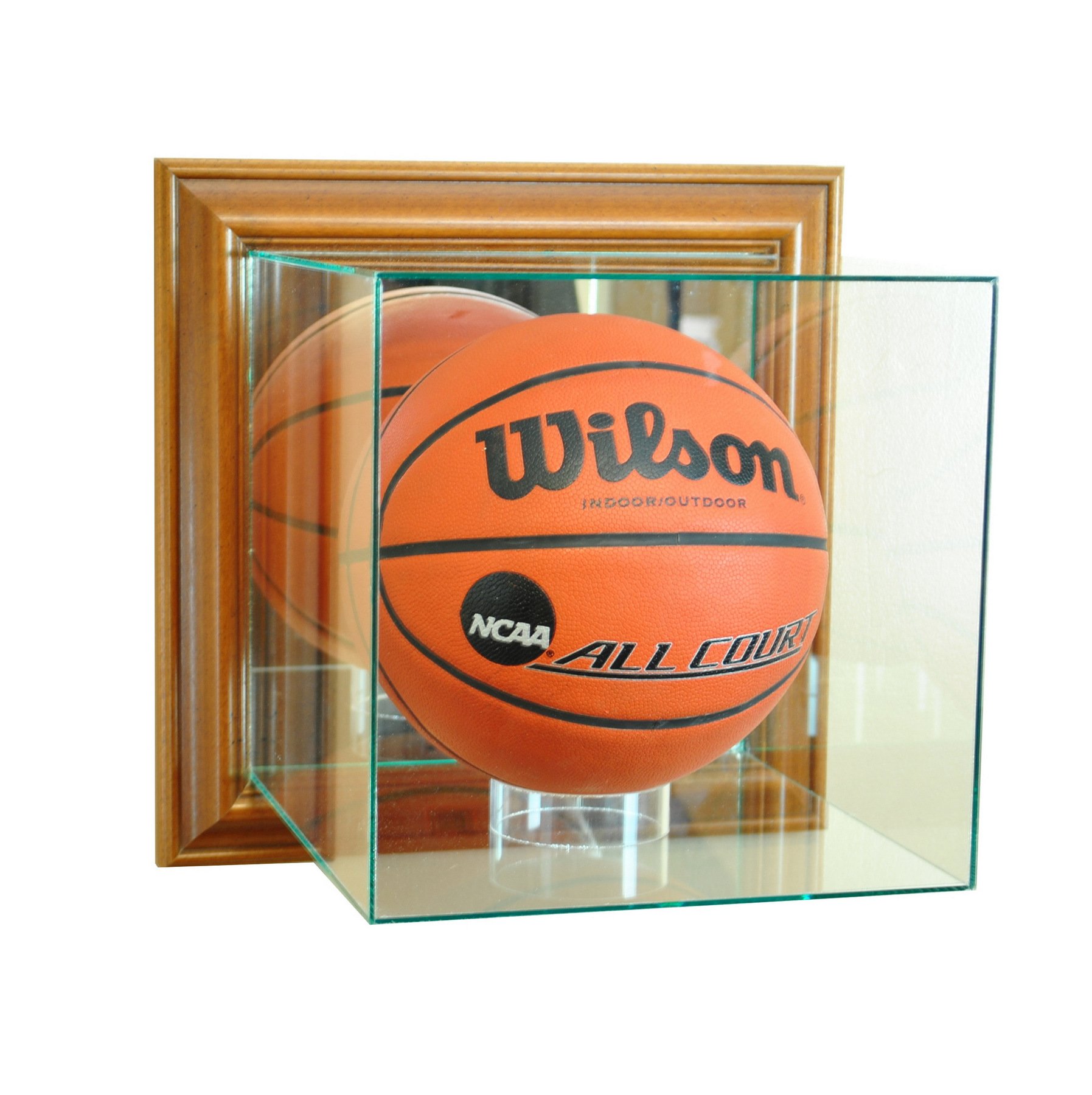 NBA Wall Mounted Basketball Display Case - Premium Glass Showcase for Collectibles & Memorabilia - Perfect for Home, Office, or Sports Fan Cave Decor
