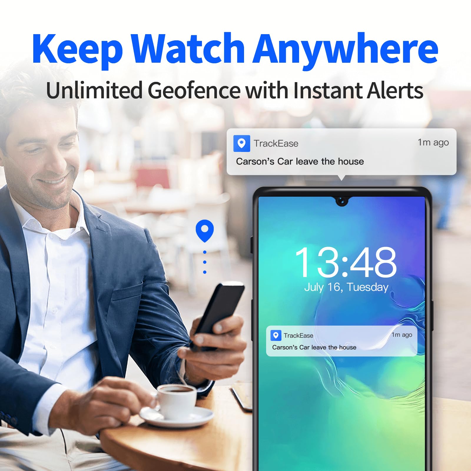 4G GPS Tracker for Vehicles - No Monthly Fee & Subscription - Long Battery Life with SIM Card & Data Included - Real-Time Tracking, GeoFence Alerts, Trip History - Perfect for Fleet Management, Teen Driver Safety & Asset Protection