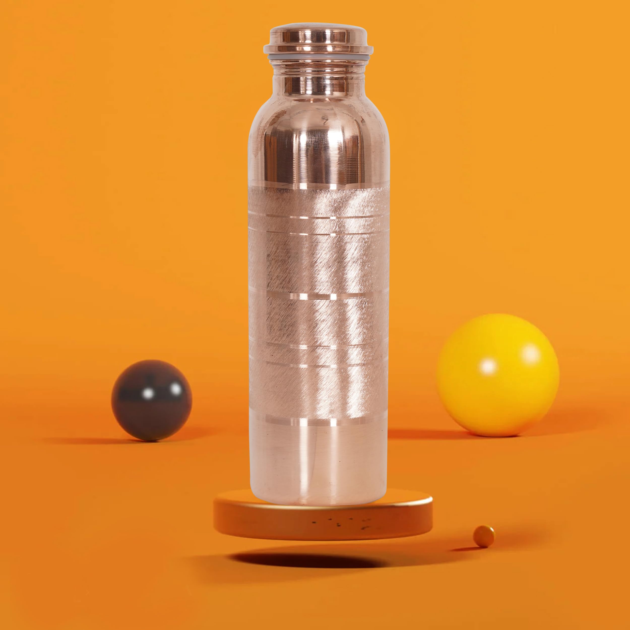 Pure Copper Water Bottle 34 Oz - Leak Proof, BPA-Free, Ayurvedic Water Storage for Health Benefits | Perfect for Yoga, Meditation & Daily Hydration