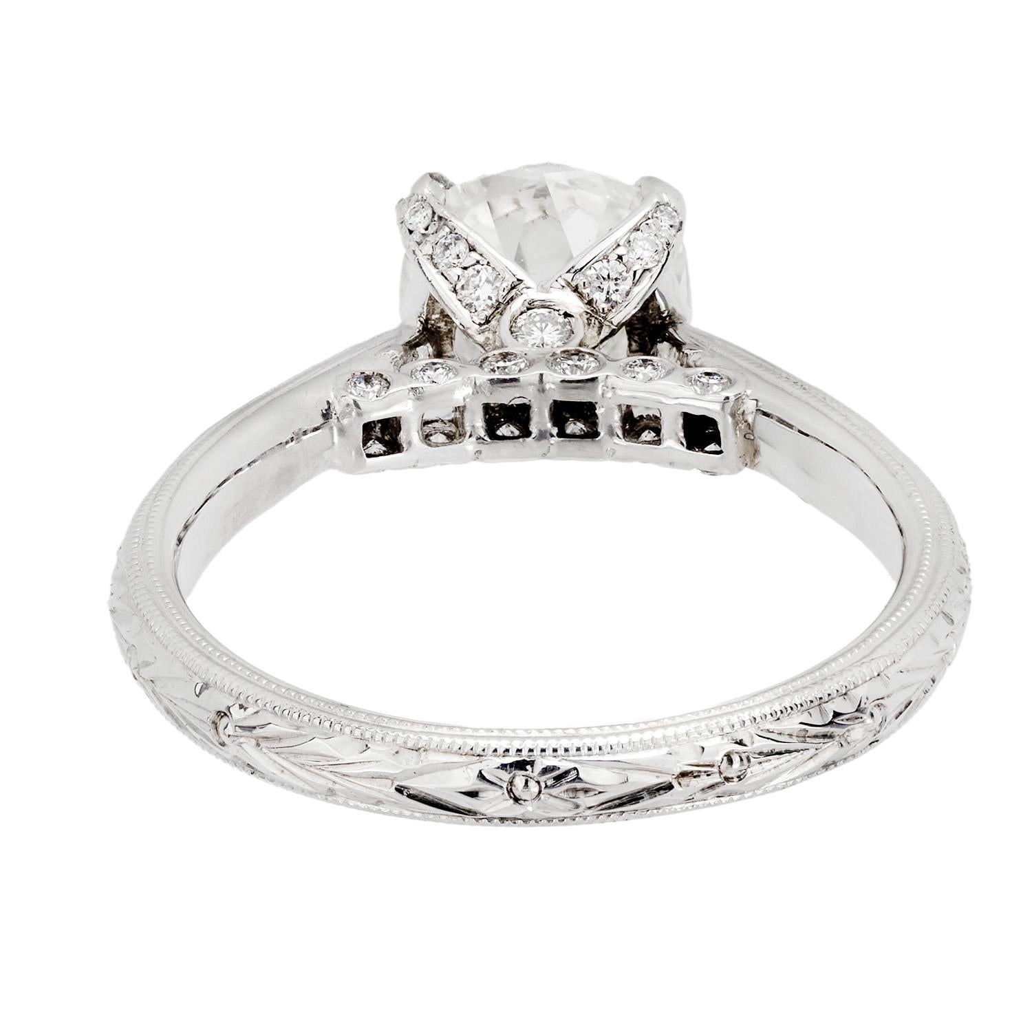 Platinum Diamond Engagement Ring 2.05ct GIA Certified - Vintage Style Solitaire Wedding Band for Women, Perfect for Proposals, Anniversaries & Special Occasions
