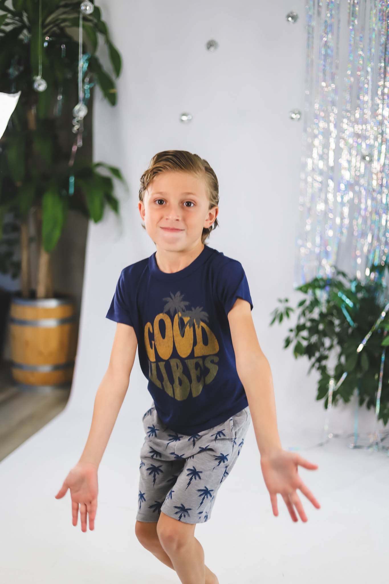 Good Vibes Graphic Tee for Toddler Boys - Soft Cotton Cute T-Shirt for Playdates & Everyday Wear