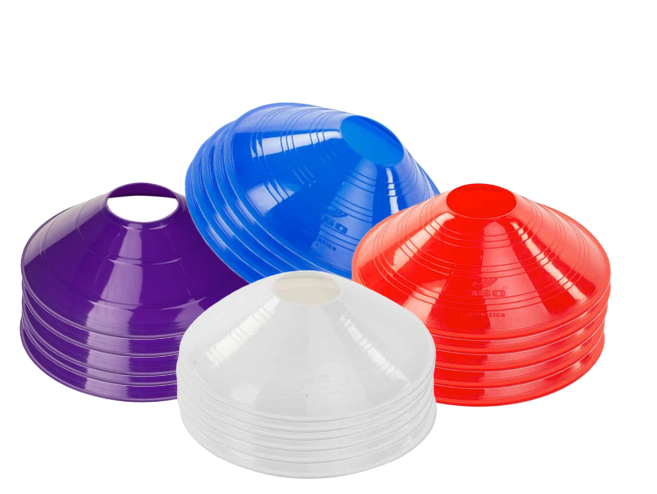 Ruggy Boundary Cones Set of 20 - High Visibility Sports Markers for Football, Soccer & Field Training - Perfect for Outdoor Games, Practice Drills & Coaching Sessions