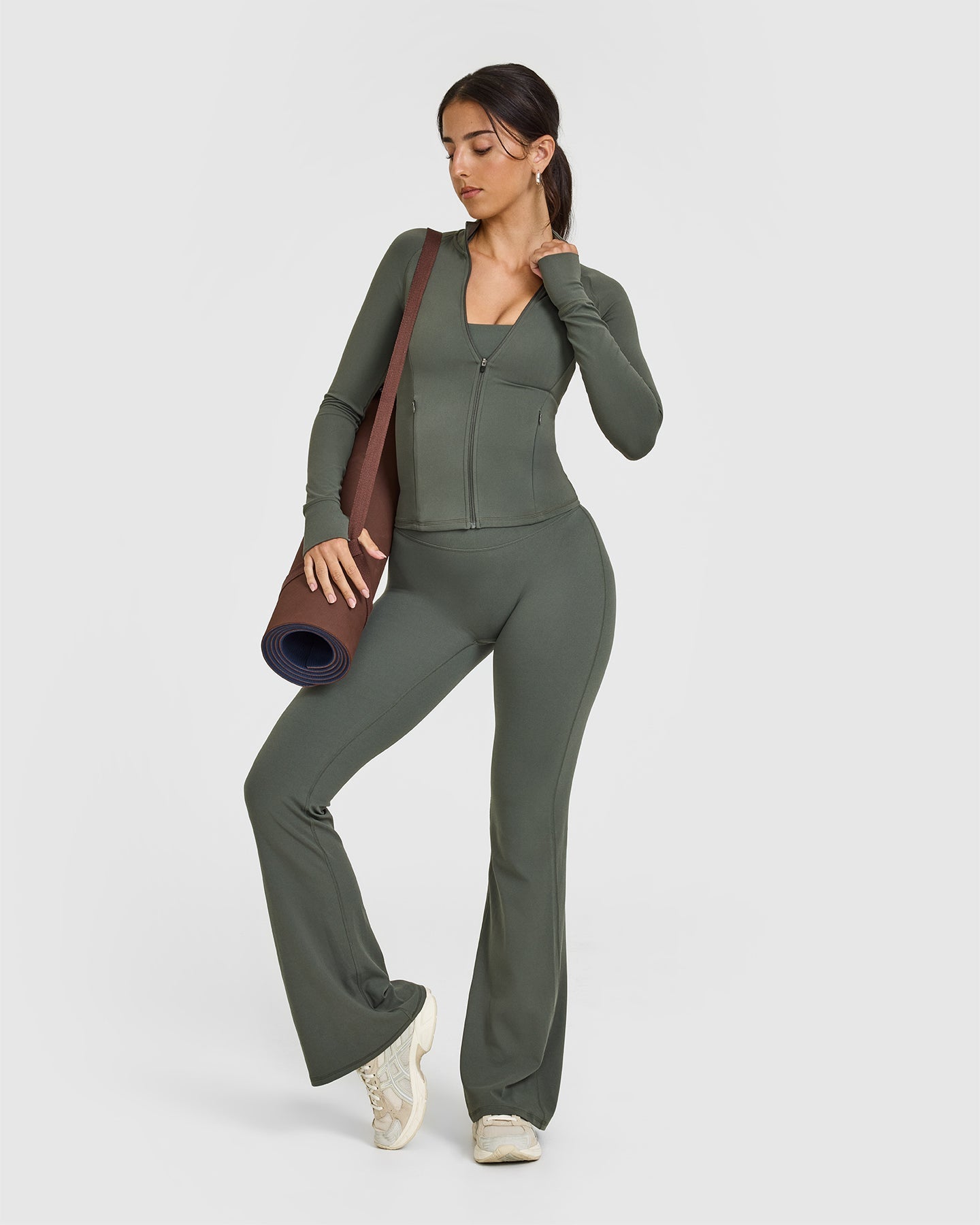 SoftMotion™ Lightweight Jacket for Men & Women - Dark Khaki | Water-Resistant Outdoor Windbreaker for Hiking, Travel & Daily Wear